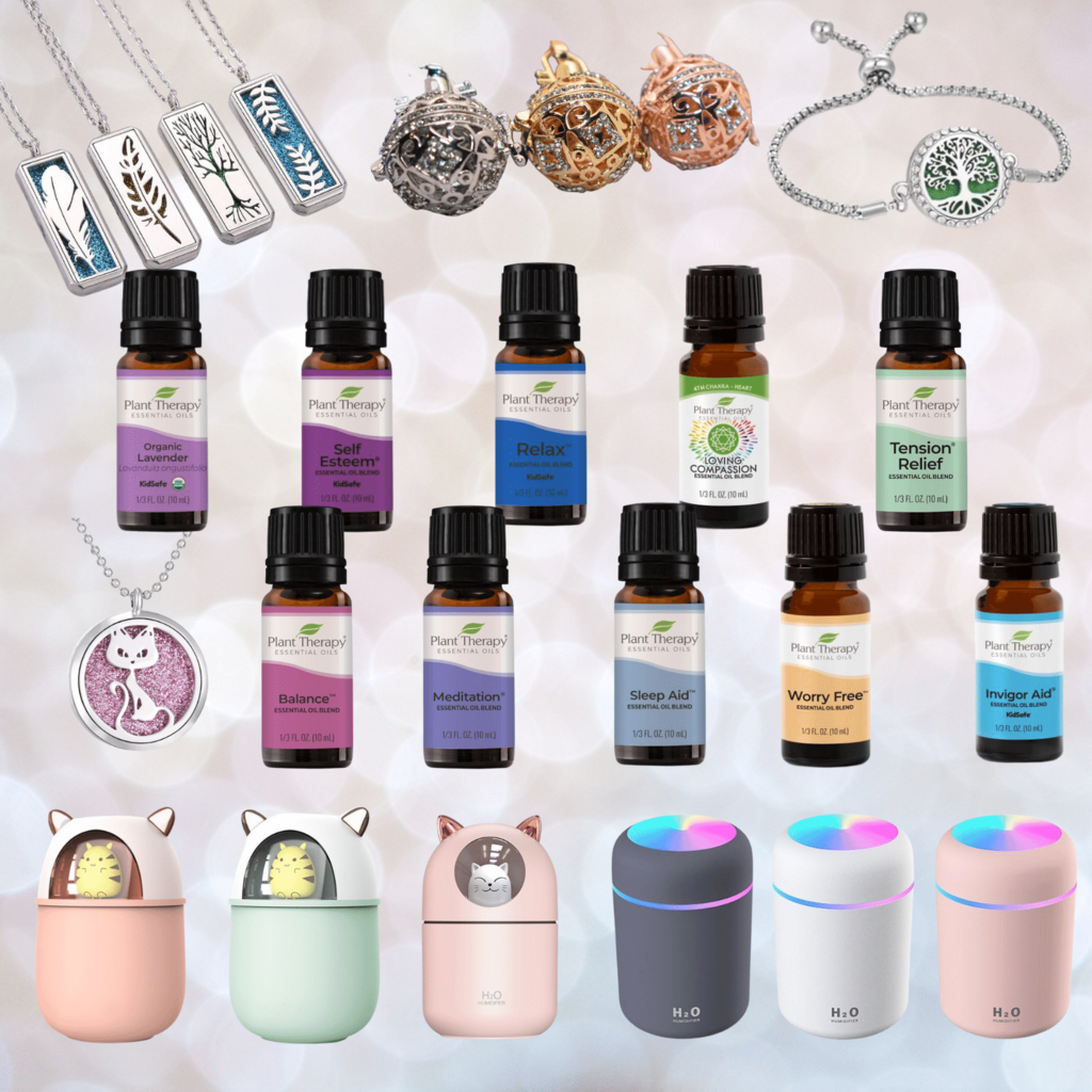 Essential Oils, Humidifier Diffusers, Wearable Diffusers