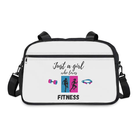 White Fitness Gym Bag/ Overnight/ Travel , Carry-On, Gymnastics/ Diaper/ Track Bag