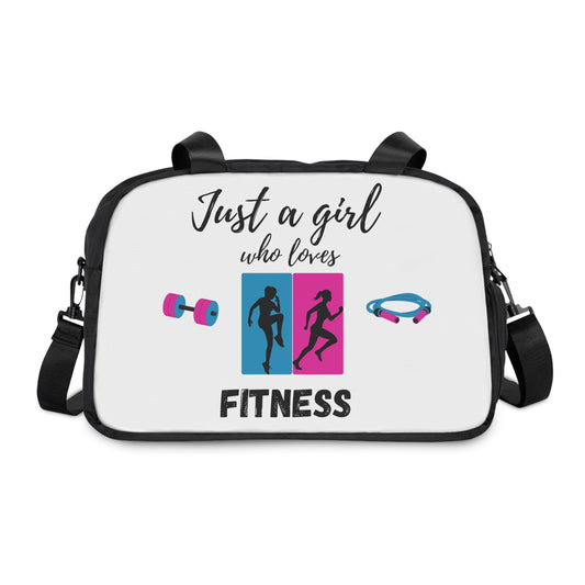 White Fitness Gym Bag/ Overnight/ Travel , Carry-On, Gymnastics/ Track Bag