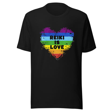 Camiseta oscura unisex Reiki es amor