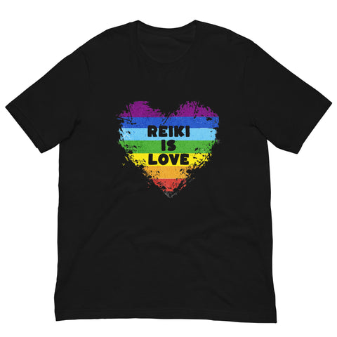 Camiseta oscura unisex Reiki es amor