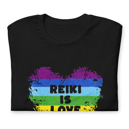 Unisex Reiki is Love Dark T-shirt