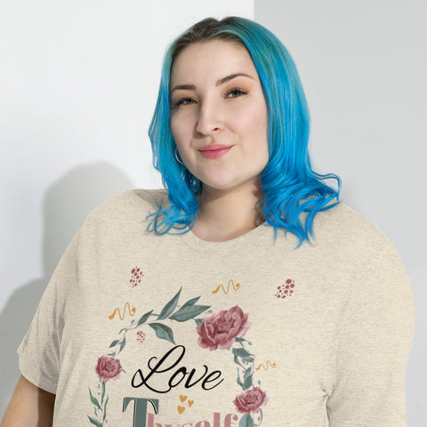 Short Sleeve Love Thyself Fitted  T-shirt