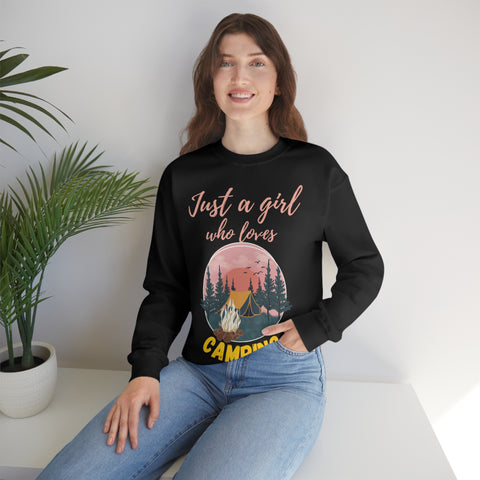 Girl Who Camps Crewneck Sweatshirt