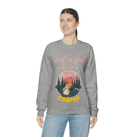 Girl Who Camps Crewneck Sweatshirt