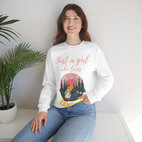 Girl Who Camps Crewneck Sweatshirt