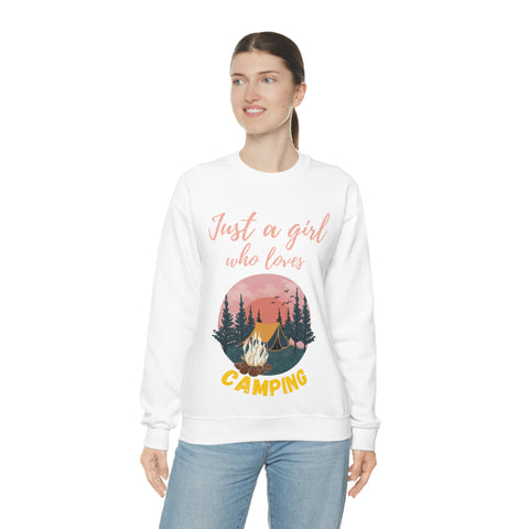 Girl Who Camps Crewneck Sweatshirt