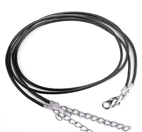 Necklace - Brown/ Black Leather Cord Necklace For Pendants