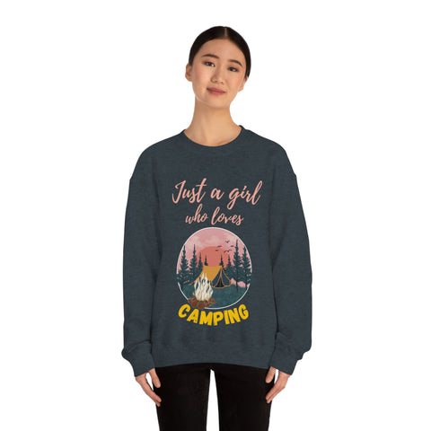 Girl Who Camps Crewneck Sweatshirt