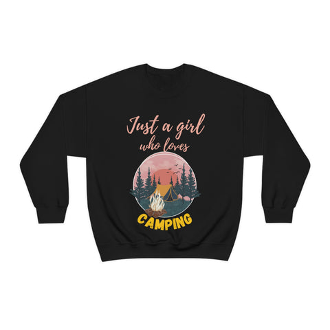 Girl Who Camps Crewneck Sweatshirt