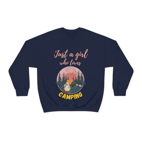 Girl Who Camps Crewneck Sweatshirt