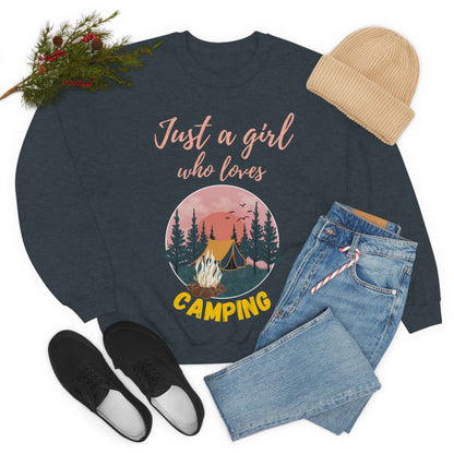 Girl Who Camps Crewneck Sweatshirt