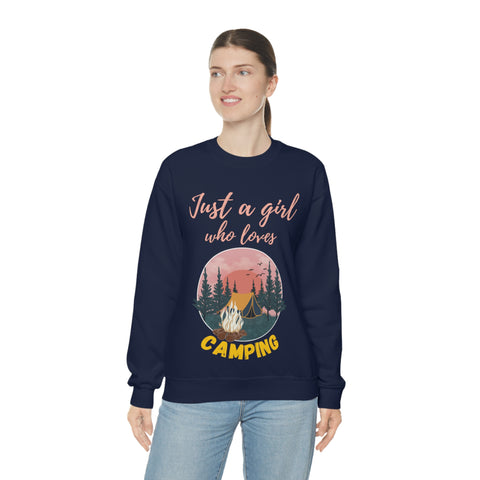 Girl Who Camps Crewneck Sweatshirt