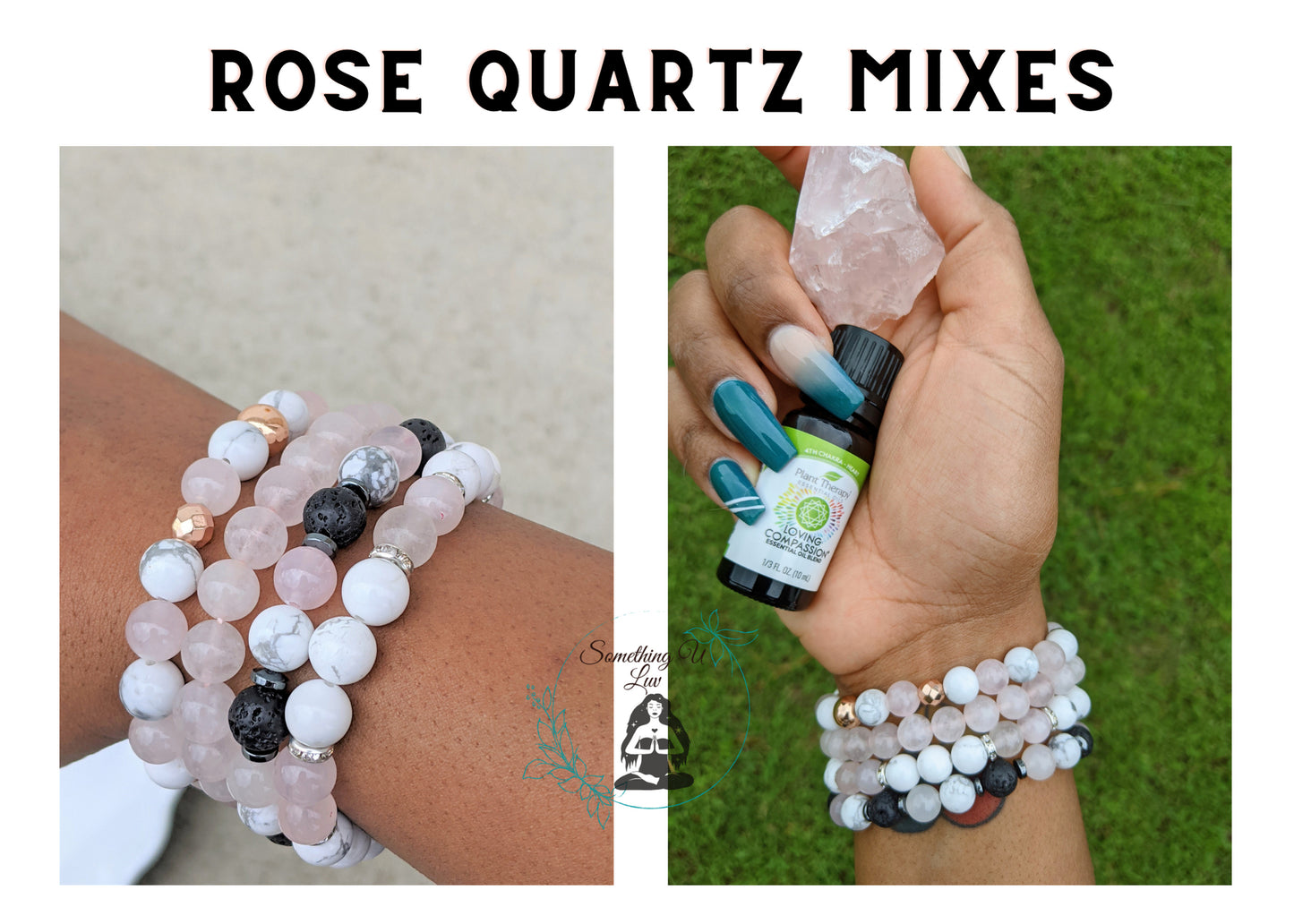 Self-Love, Friendship, & Patience Rose Quartz Crystal Healing Bracelet | Something U Luv