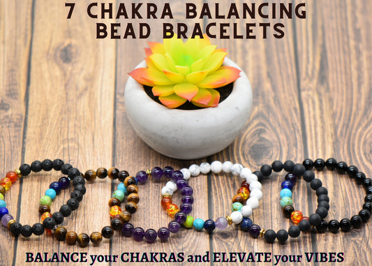 7 Chakra Balancing Bead Crystal Healing Bracelet | Something U Luv