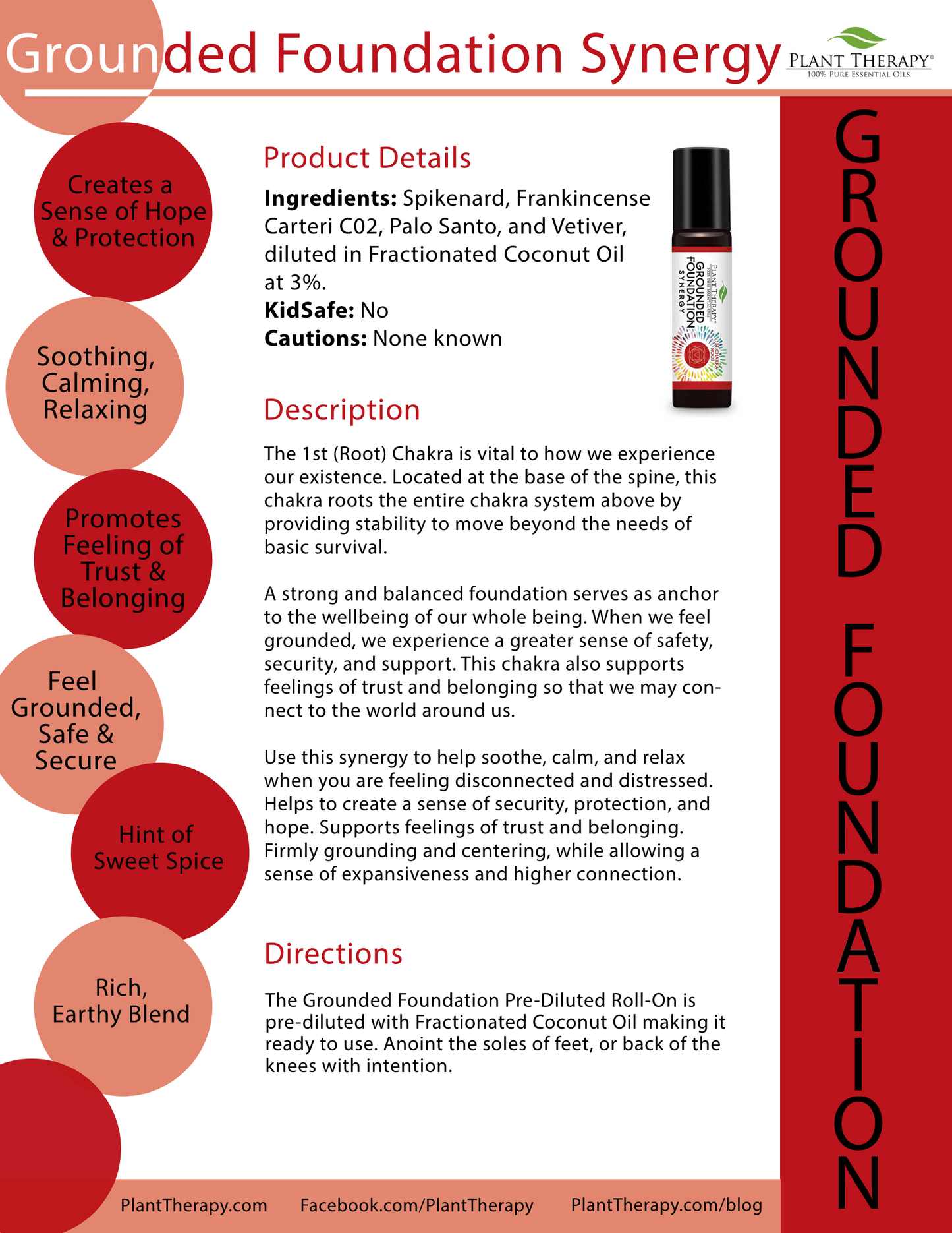 Root Chakra Oil for helping to balance root chakra