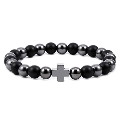 Bracelet - Black Agate & Hematite, Root Chakra Bracelet Set. Root Chakra bracelet