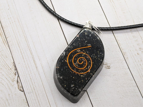 Necklace - Black Tourmaline, Amethyst, Moonstone, Tiger's Eye Orgone Necklace
