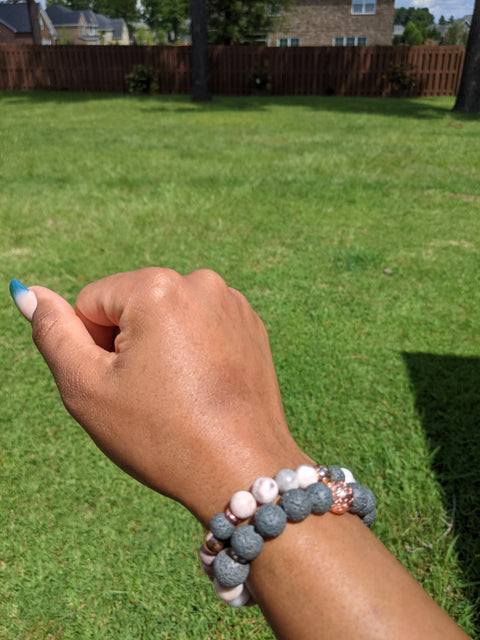 Tranquility, Grounding, & Protection Couples Distance Crystal Bead Bracelets | Something U Luv