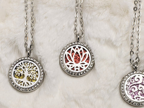 Mood Boosting, Calming Aromatherapy Diffuser Sparkling Necklace | Something U Luv