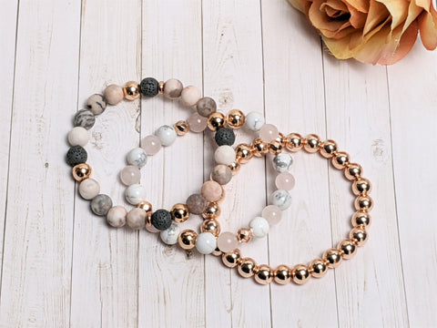 Tranquility, Grounding, & Protection Couples Distance Crystal Bead Bracelets | Something U Luv