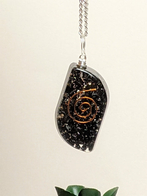 Necklace - Black Tourmaline, Amethyst, Moonstone, Tiger's Eye Orgone Necklace