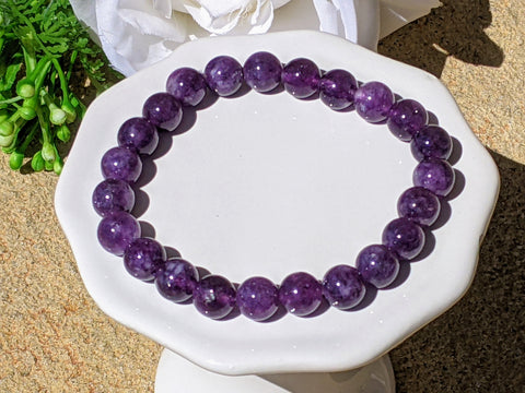 Amethyst Reset Bead Bracelet