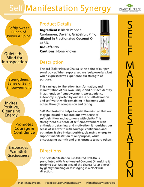 Solar Plexus Chakra Balancing Essential oil roll on