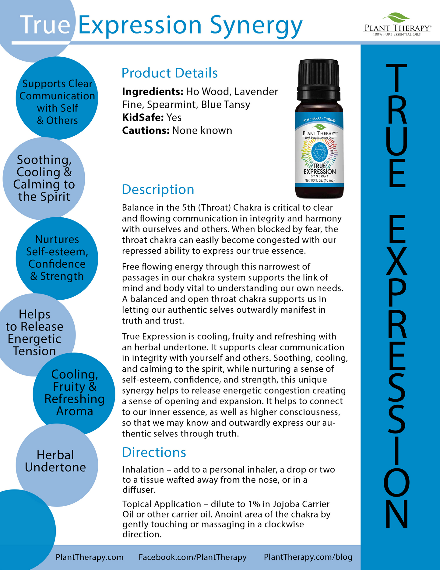 True Expression (Throat Chakra)  Essential Oil  Blend by Plant Therapy