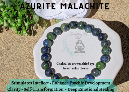 Reg Agate, Azurite Malachite, Labradorite Natural Stone Healing Crystal Bead Bracelets