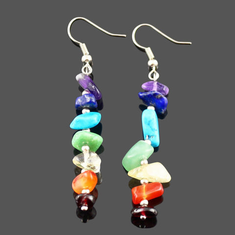 Chakra  Stones  Dangle Earrings | Something U Luv