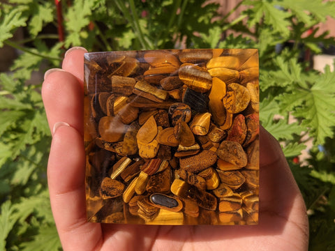 Tree of Life Tiger’s Eye & Peridot Abundance & Balance Orgone Pyramid - Something U Luv