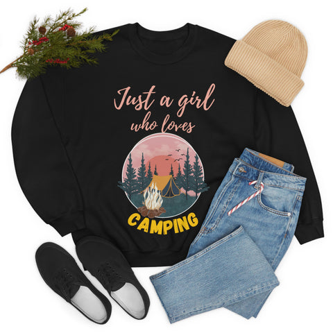 Girl Who Camps Crewneck Sweatshirt