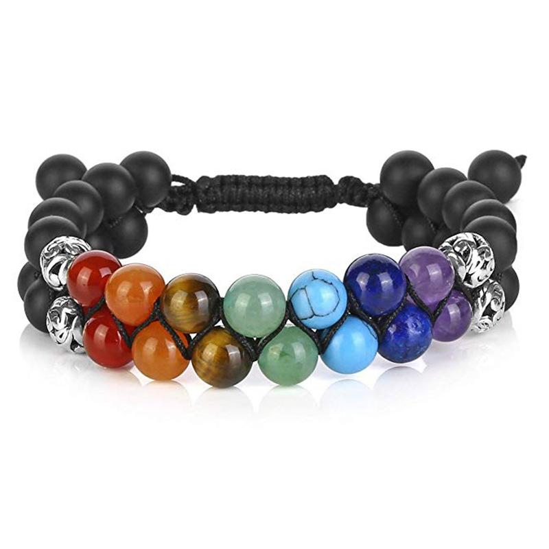 Electomania Black and White Cortex Buddha Beads Bracelet for Yoga Posi –  Electo Mania
