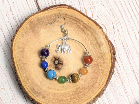Earrings - Chakra Balancing Beaded Dangle Earrings