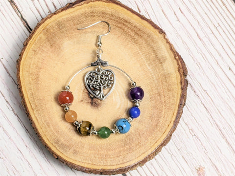Earrings - Chakra Balancing Beaded Dangle Earrings