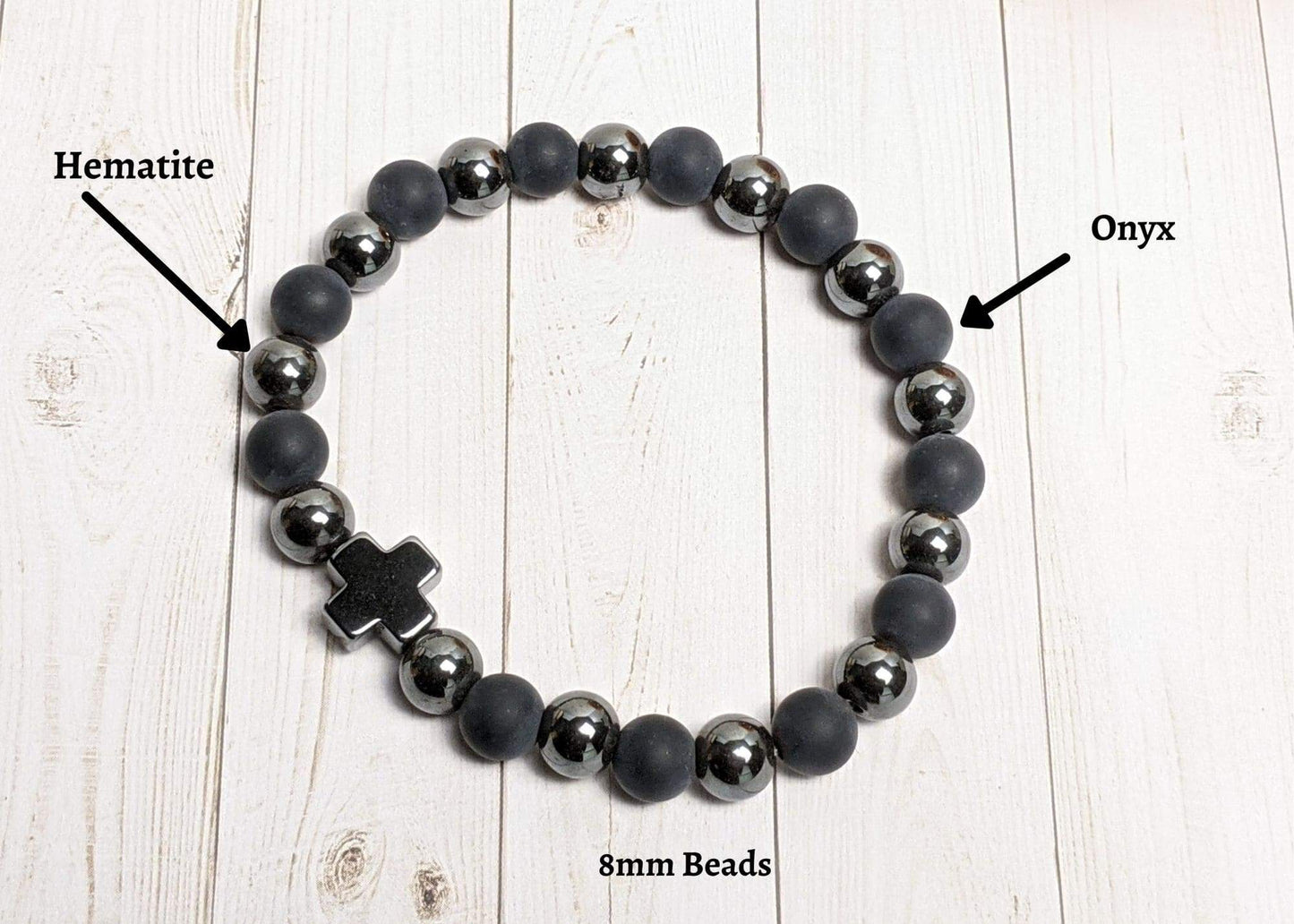 healing energy protection hematite root chakra bracelet