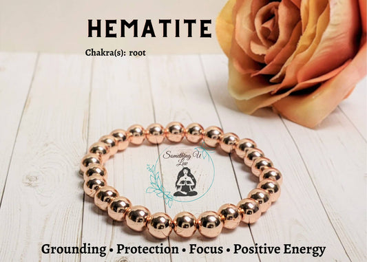 Bracelet - Positive Vibes Grounding, Protection & Concentration Hematite Bracelet For Her