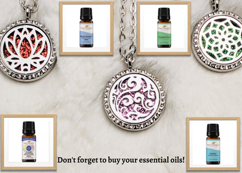 Mood Boosting, Calming Aromatherapy Diffuser Sparkling Necklace | Something U Luv