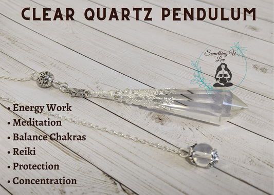 Clear Quartz Pendant Pendulum  | Something U Luv