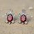 Stud Earrings - red Turtle Earrings January June birthstone earrings 