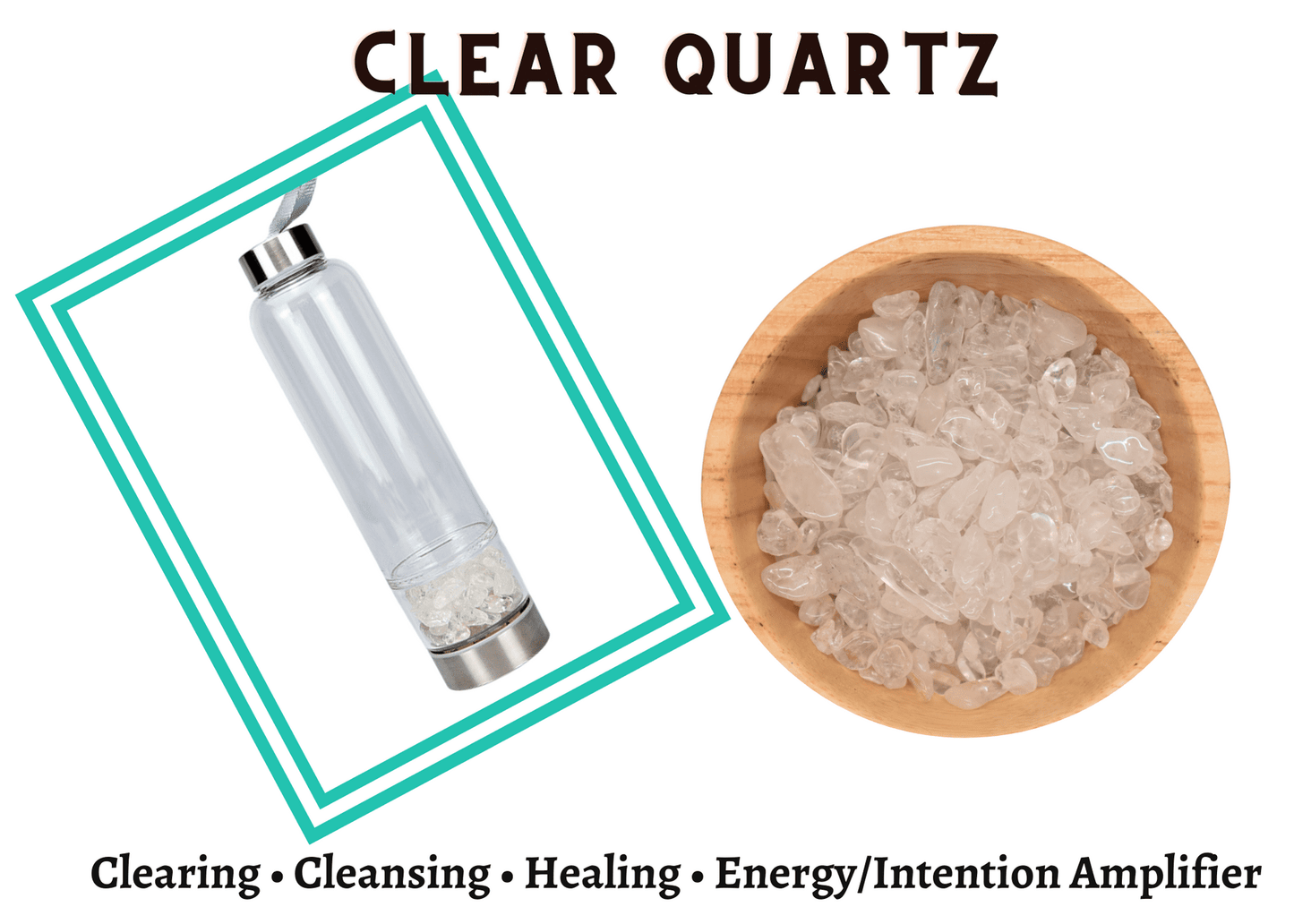 Water Bottle - Healing Energy Crystal Infusing Water/ Beverage Bottle