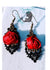 Vintage Retro Lace Rose Dangle Earrings | Something U Luv