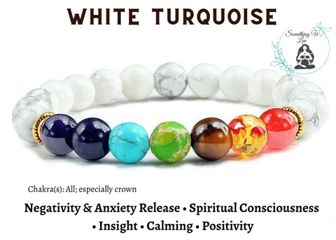 Bracelet - Natural Stone 7 Chakra Balancing Yoga Bead  Bracelet